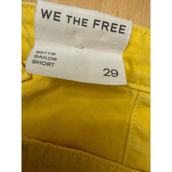 Free People We The Free Bettie Sailor Shorts NWT 29 Yellow Gold $68 - Picture 10 of 14